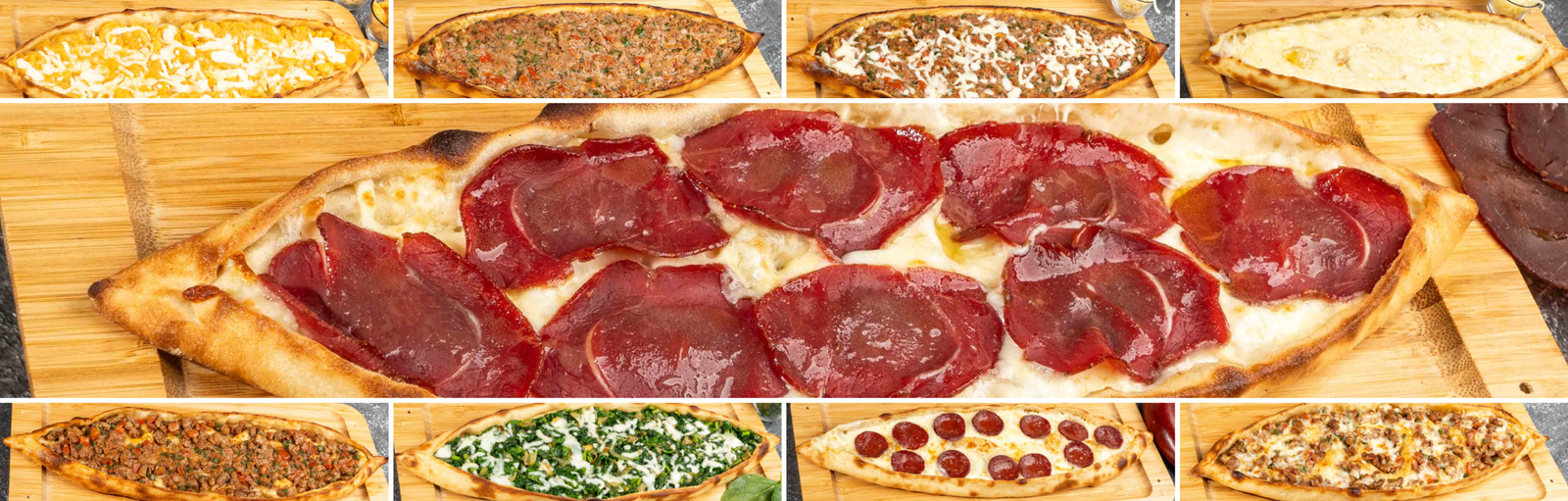 1 Pastırma+Sucuk+Kaşar (Açık Karadeniz Pidesi) - Görsel 1